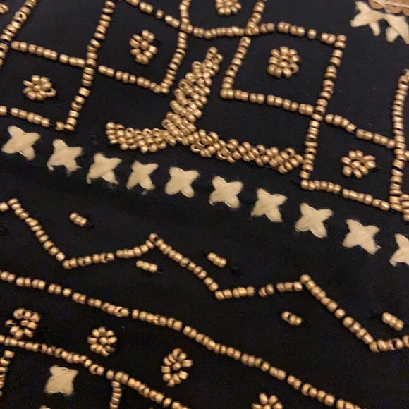 3. Chico’s Black Blouse with Gold Beading on Sleeves - Picture 8 of 11